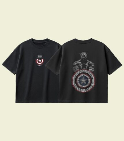 Captain America 200+ GSM Premium Drop Shoulder T-Shirt