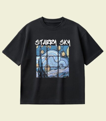 Starry Sky 210+ GSM Premium Drop Shoulder T-Shirt