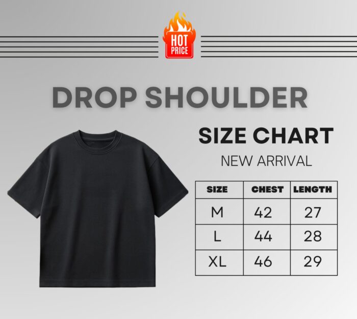 AOT-1 200+ GSM Premium Drop Shoulder T-Shirt - Image 3